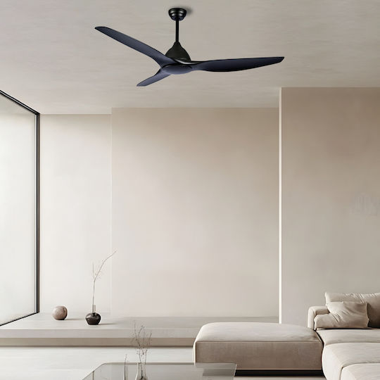 Zambelis Lights Ventilator De Tavan 163cm Negru