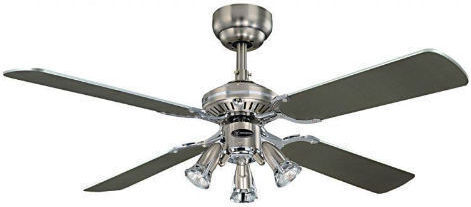 Westinghouse Princess Euro Ανεμιστήρας Οροφής 105cm με Φως Chrome/Dark Pewter