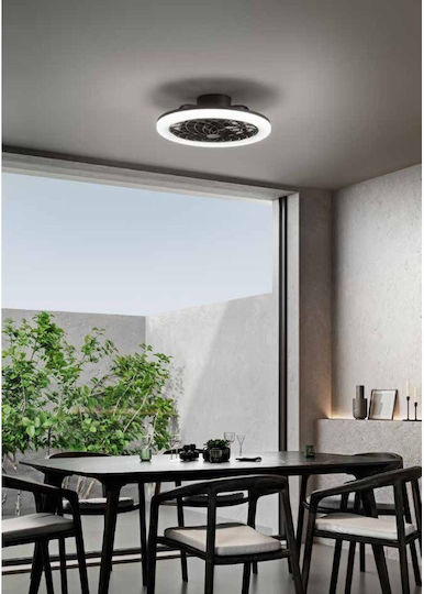 Fan Europe Etesia Deckenleuchte 49cm mit Leuchte Schwarz