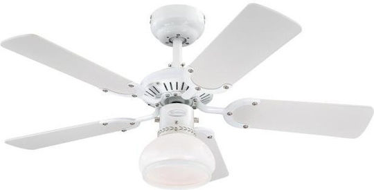 Westinghouse Princess Radiance II Ceiling Fan 76cm with White Light Fixture