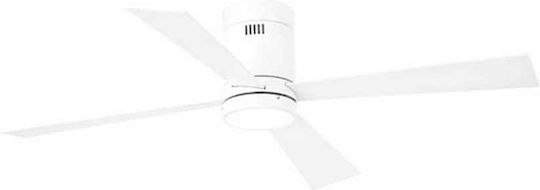 Zambelis Lights Ανεμιστήρας Οροφής 124cm με Φως Μπεζ / Λευκός