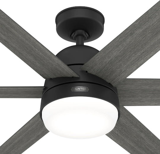 Hunter Arete Deckenventilator 132cm mit Leuchte Matteschwarz