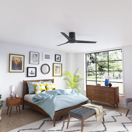Hunter Athens Low Profile Ceiling Fan 132cm Matte Black