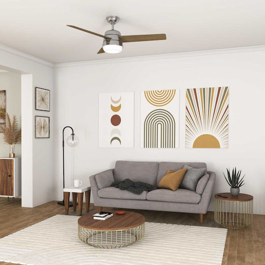 Hunter Finley Тавани Вентилатор 132см с Осветление Brushed Nickel