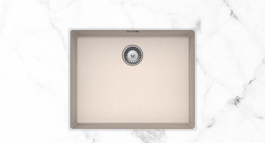 Schock Cristalite Undermount Kitchen Sink from Liquid Granite 55.6x45.6cm Beige