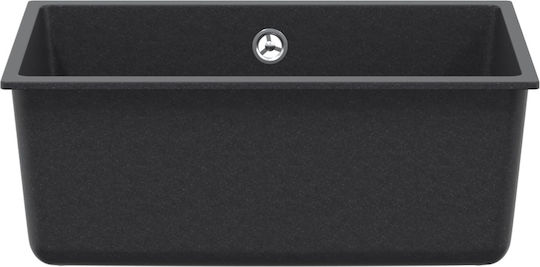 vidaXL Drop-In Kitchen Sink Made of Liquid Granite M53xW46cm Grey