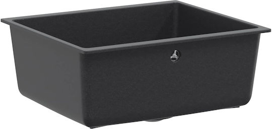 vidaXL Drop-In Kitchen Sink Made of Liquid Granite M53xW46cm Grey