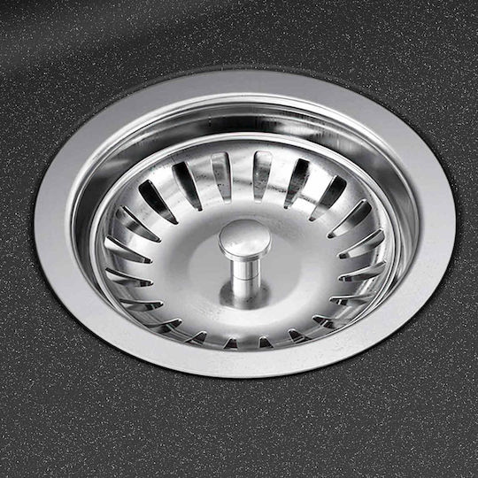 vidaXL Drop-In Küchenspüle aus Flüssigem Granit M76.5xP46cm Grau