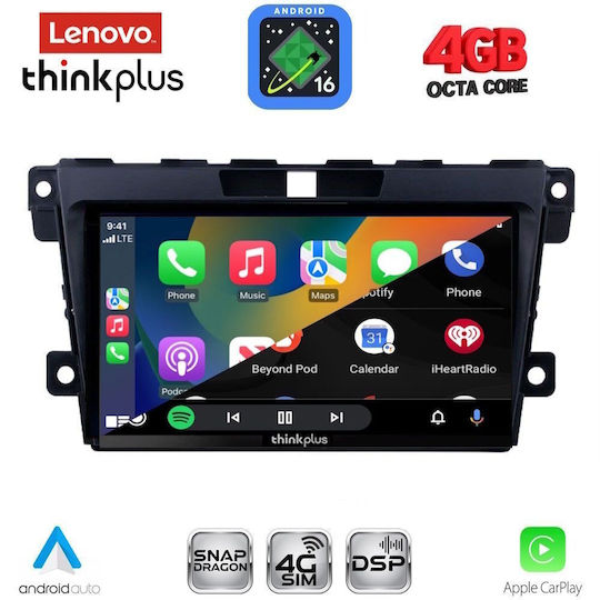 Lenovo Автомобилна Аудио Система За Mazda CX-7 2006-2012 (Bluetooth/USB/Вграден Wi-Fi/GPS/Apple CarPlay/Android Auto) С Touch Screen 9"