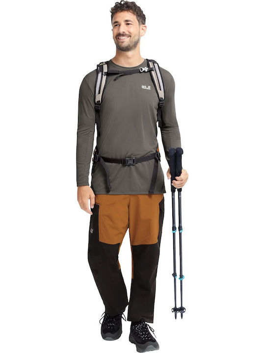 Jack Wolfskin Ridge Hike Pantaloni lungi de drumeție pentru bărbați maro