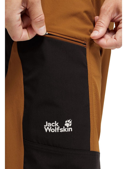 Jack Wolfskin Ridge Hike Pantaloni lungi de drumeție pentru bărbați maro