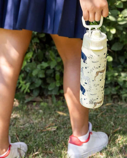 Ecolife Бутилка Термос Неръждаема стомана Без BPA 650ml Ecolife Wildlife Thermos