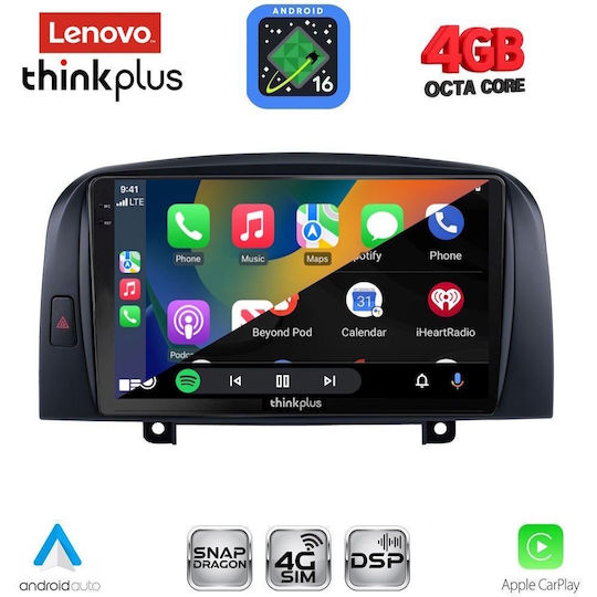 Lenovo Автомобилна Аудио Система за Hyundai Sonata 2006-2009 (Bluetooth/USB/Вграден Wi-Fi/GPS/Apple CarPlay/Android Auto) с Touch Screen 9"