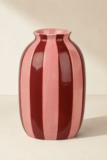 Kaemingk Ceramic Pink Vase Φ15.3xH25.2cm