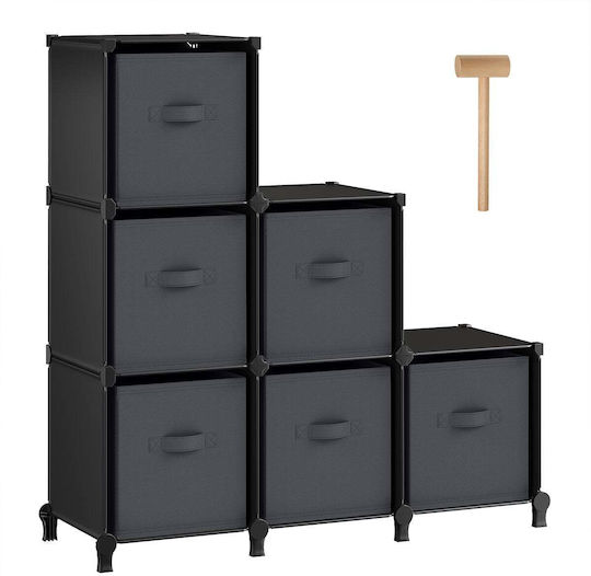 Songmics Plastic Storage Box with Lid 6 Pieces