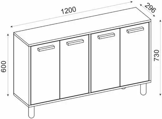 SteweHome Konsolentisch Holz Braun M120xB30xH73cm