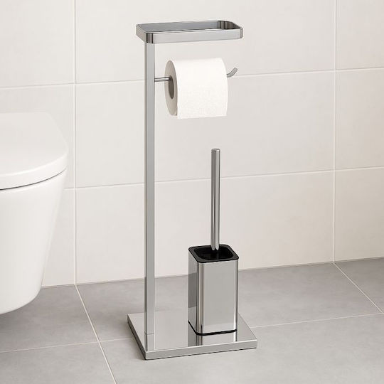 Relaxdays Set de accesorii pentru baie Inox Gri