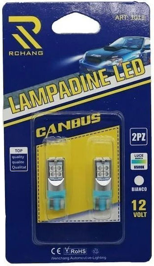 Rchang Lampa Auto T10 Canbus LED 6500K Alb Rece 12V