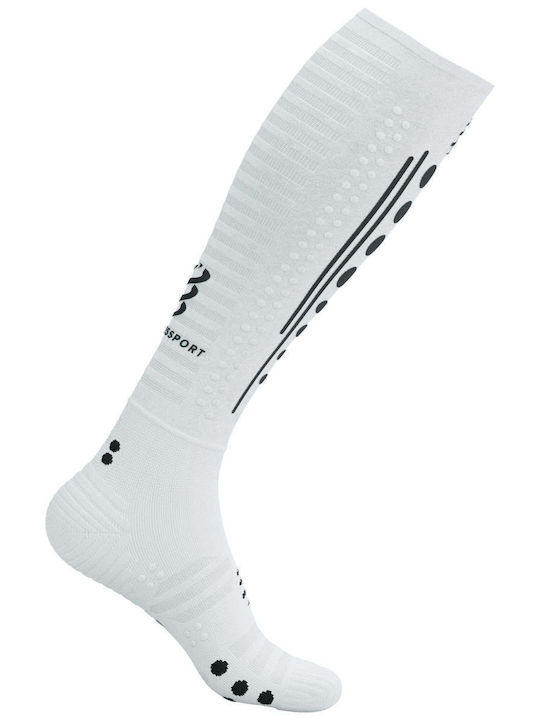 Compressport Șosete Running Albe 1 Pereche