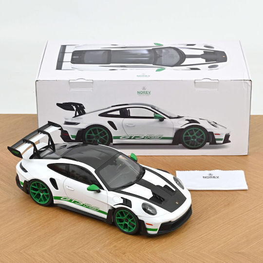 Model Mașină Porsche 911 GT3 RS Tribute To Carrera RS 2022 Alb Verde Python Scara 1:12 Norev