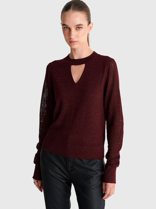 Women's Blouse Red 8P23820-Burgundy
