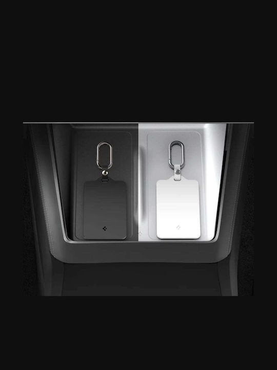 Spigen 2 Pack Card Holder Acp11405 Tesla Key Universal 2x Карабинер 4x Защитно фолио Бял Черен