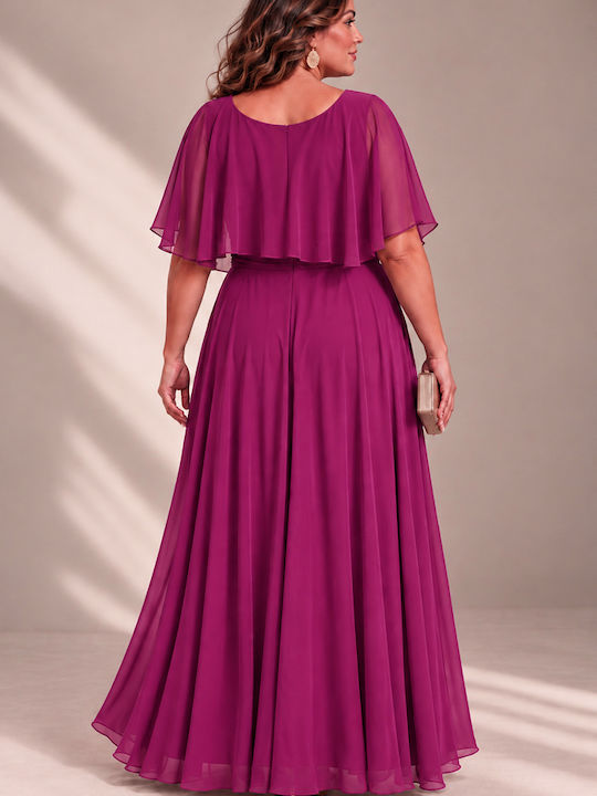 Summer Maxi Dress for Wedding / Christening Magenta