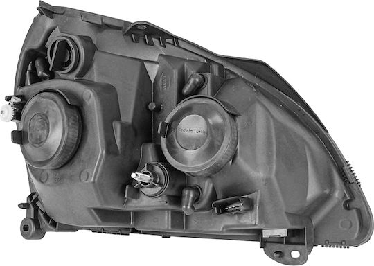 Ляв Фар За Автомобил Renault Clio 2001-2009 Ръчно Регулиране Хромирана Рамка 202257