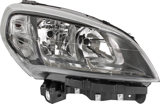 Headlight Right Fiat Doblo 2015+ Electric Adjustment Black Frame 505312