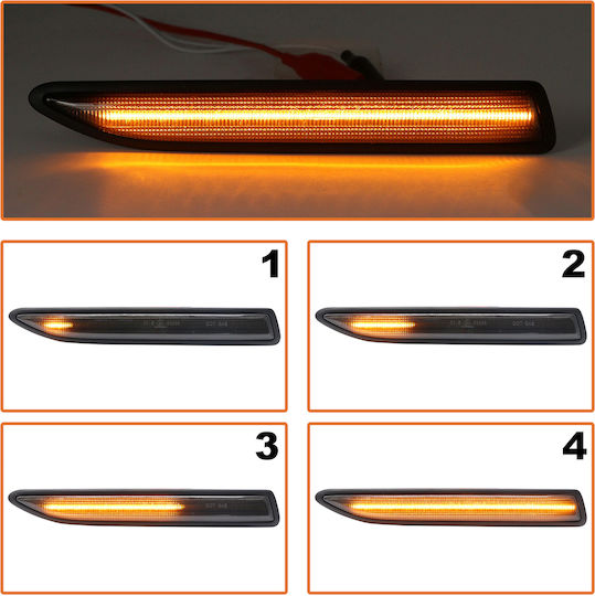 Ford Mondeo Iv 07-15 Led Side Indicator Smoked Dynamic 2 Pcs Set