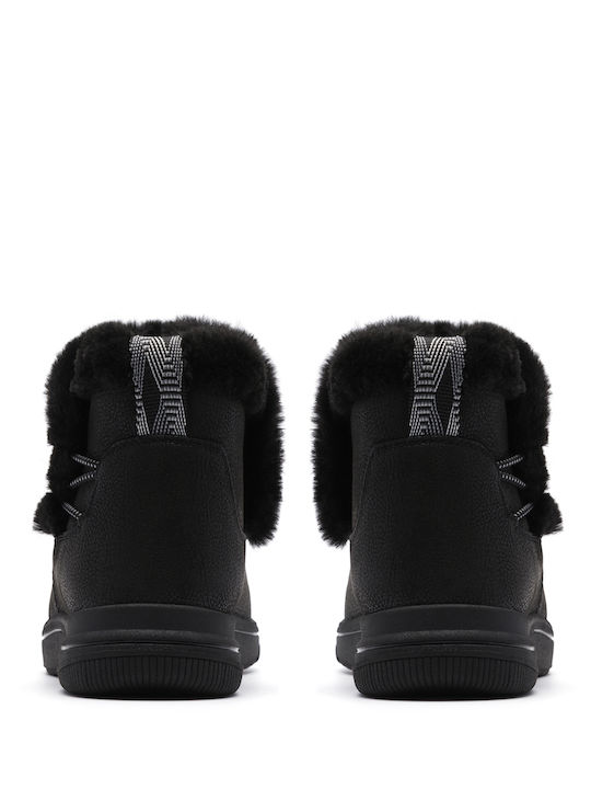 Brinkley Damen Stiefeletten mit Pelz Schwarz
