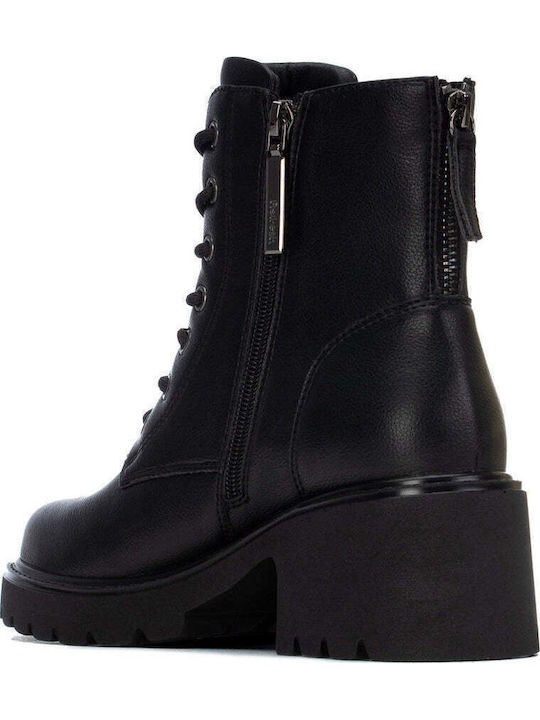 Leather Women's Ankle Boots Black