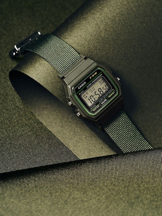Casio Ceas Femei Digital Cronograf Cu Baterie Cu Curea Textilă Verde