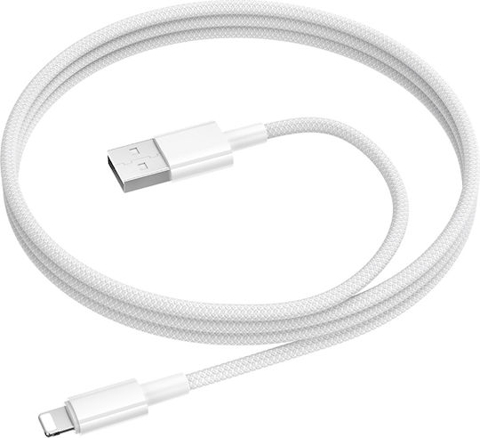 Borofone Source USB-A to Lightning Cable Λευκό