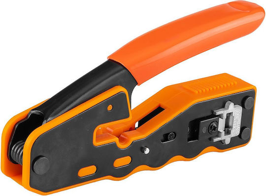 Neo Tools Клещи Преса за Клеми за Мрежа RJ45 със Стрипър и Изолация (Дължина 135mm)