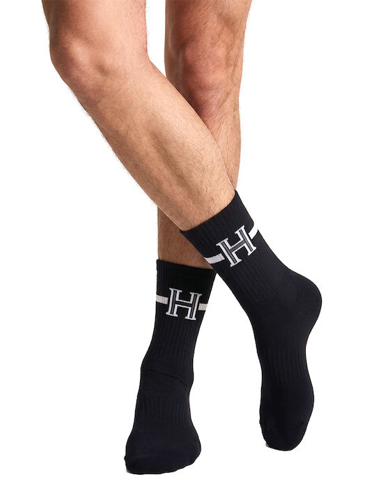 Tommy Hilfiger Мъжки Чорапи Бяло- Черно 2Pack