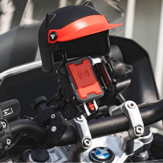 Motowolf Ms1 Sonnenschutz Basis für Handy Motorrad Schwarz Rot