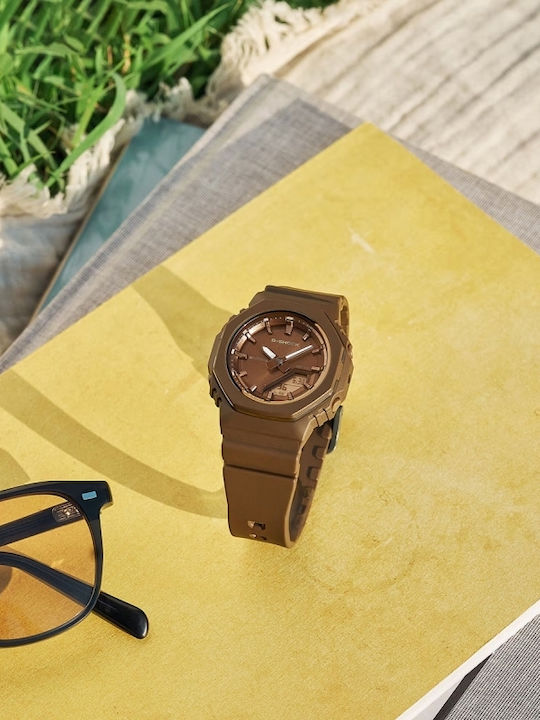 Casio Classic Men's Watch 16mm Battery with Brown Rubber Strap Casio Classic Men's Watch 16mm Battery with Brown Rubber Strap