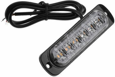 Led Strobe Προειδοποιητικό Φως 6 Led 6w 12v/24v 18 Λειτουργίες – Yellow Amber