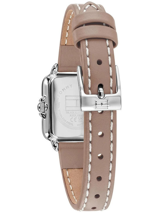 Tommy Hilfiger Mia Womens Watch Battery with Leather Strap Brown