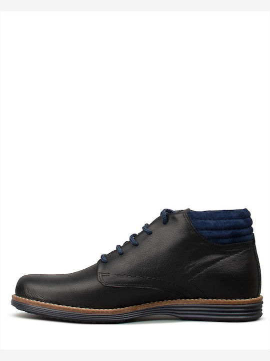 Black Leather Men's Boots