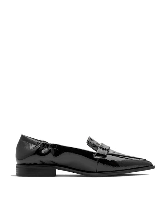 Lackleder Damen Mokassins in Schwarz Farbe