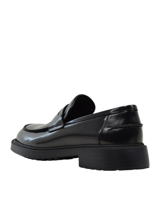 Leather Men's Loafers in Black Colour