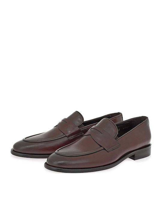Leather Men's Loafers in Brown Colour