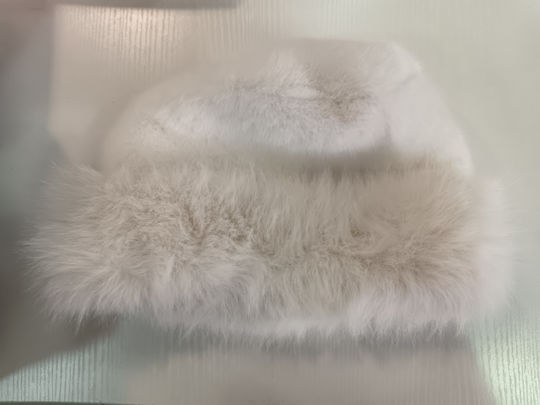 Intimonnaγούνινο Καπέλο Beanie Unisex Σκούφος Πλεκτός σε Λευκά χρώματα