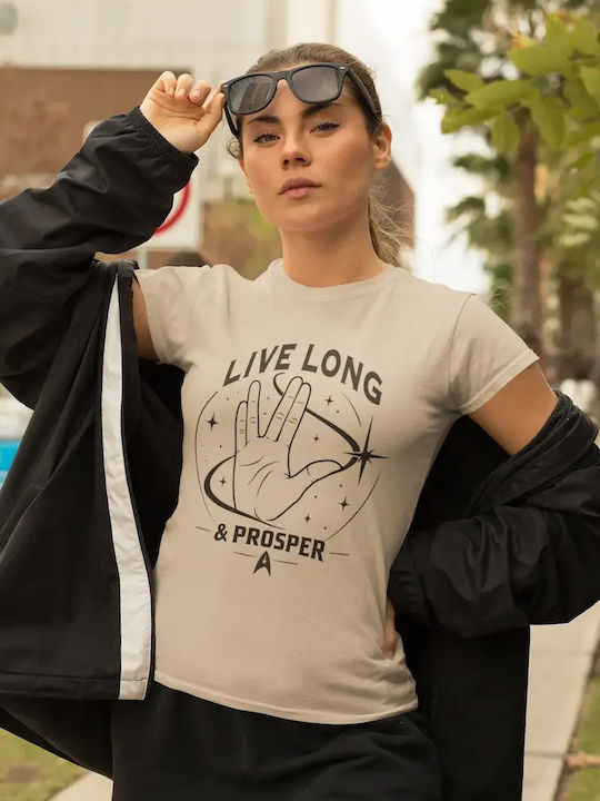 Live Long & Prosper Дамска Тениска Тъмносин