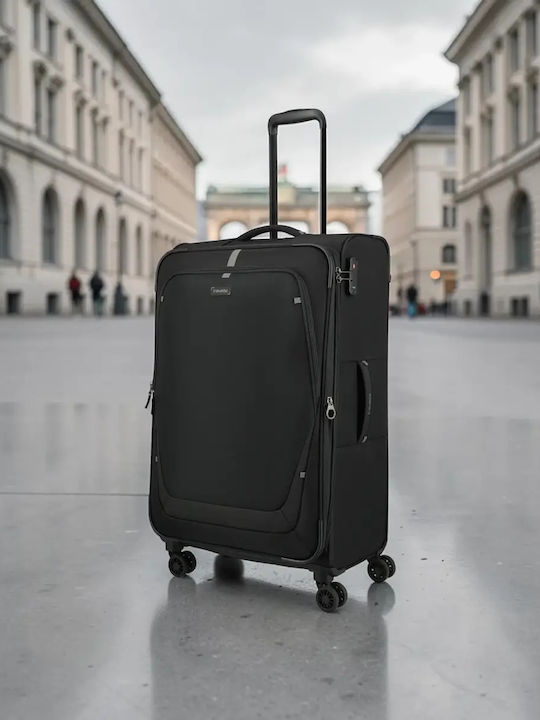 Travelite Großer Reisekoffer Schwarz Höhe 77cm