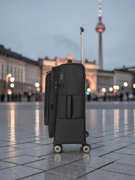 Travelite Mittlerer Reisekoffer Schwarz Höhe 66cm