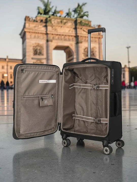 Travelite Mittlerer Reisekoffer Schwarz Höhe 66cm
