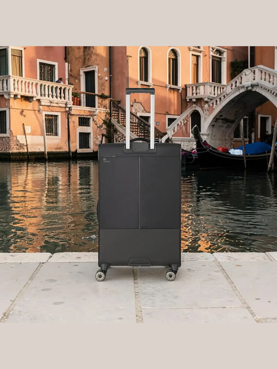 Travelite Großer Stoffkoffer Reisegepäck Schwarz Höhe 77cm